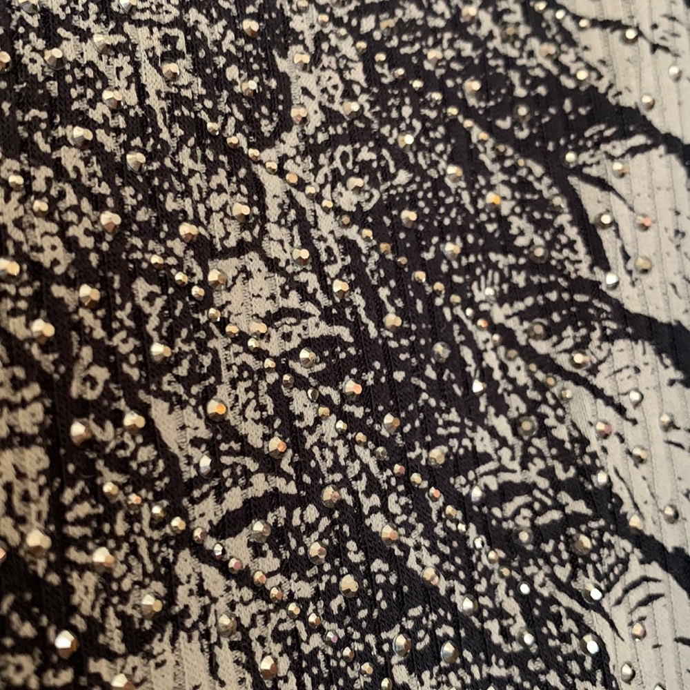 NWT VOCAL black & gold/taupe rhinestone & lace cardigan size small. Gorgeous! - Picture 5 of 9